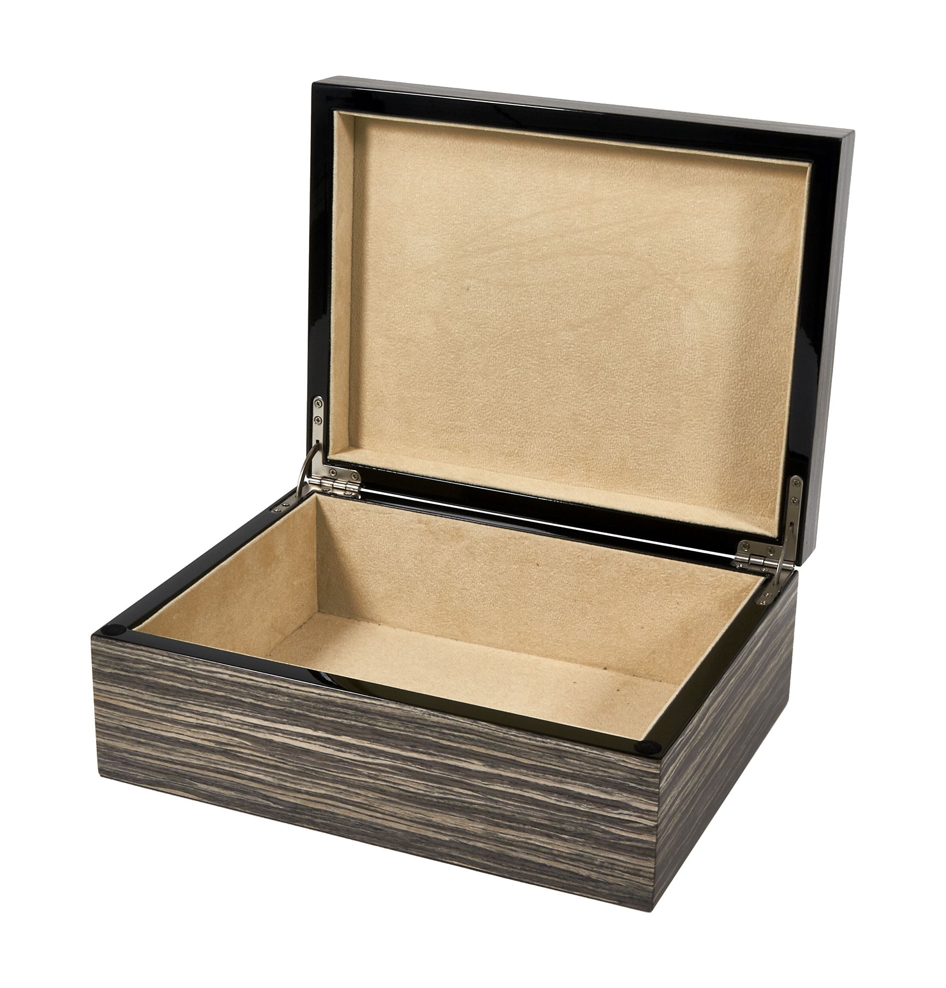 Geometric Grey Empty Wood Box