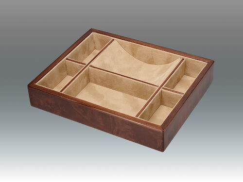 Divided Valet Tray - Brown