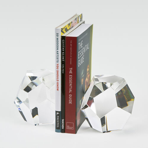 Rect. Diamond Cut Bookend Pair Tizo Designs