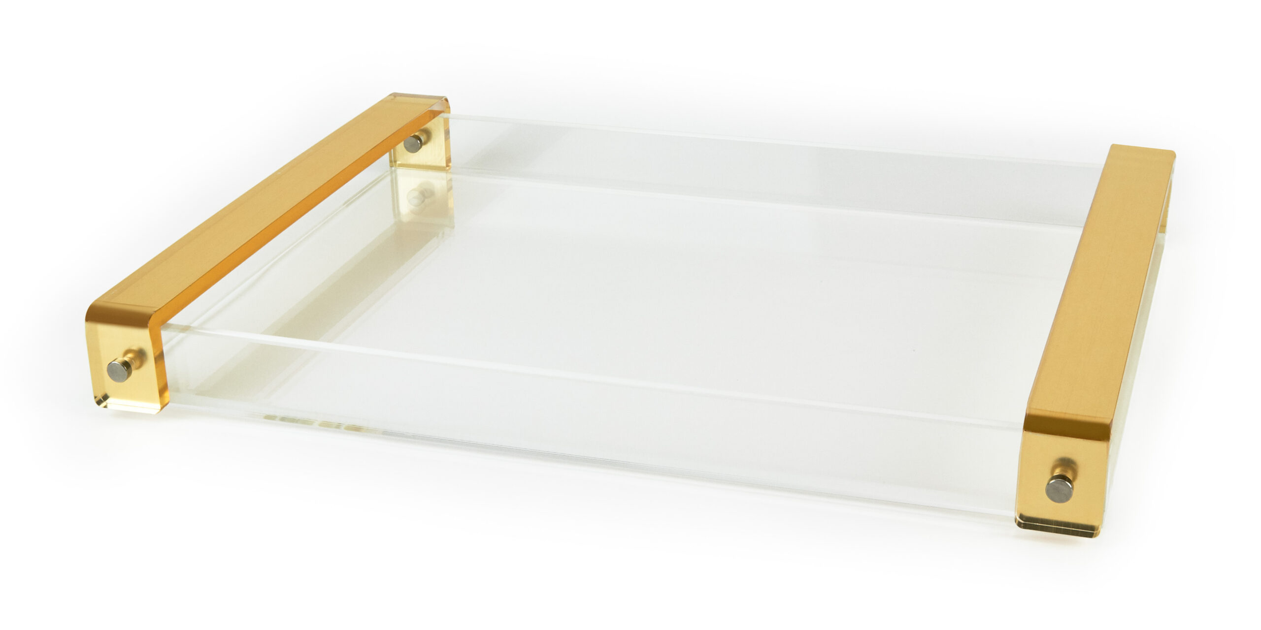 Acrylic Tray with Gold Handle