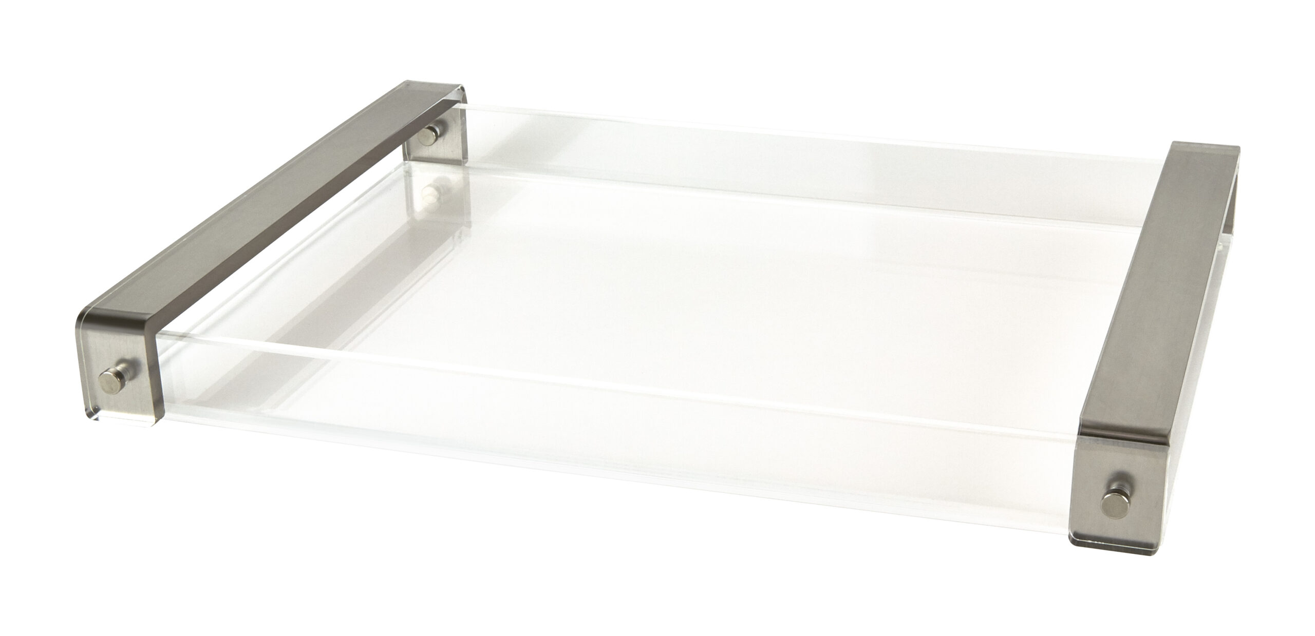 Acrylic Tray with Silver Handle