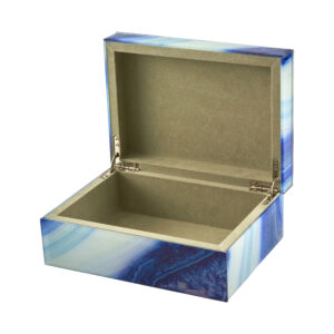 Jewelry Box Marble Blue Large