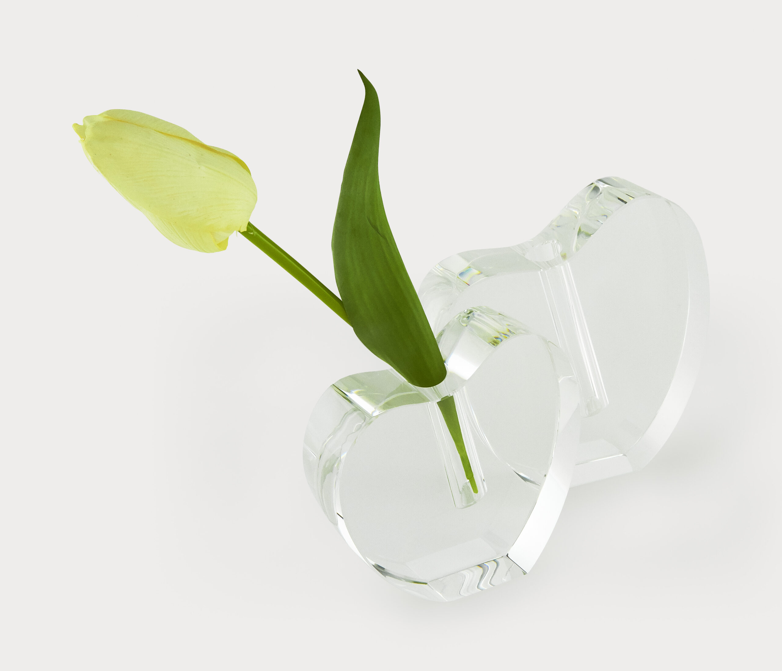 Crystal Glass Heart Shaped Vase SM