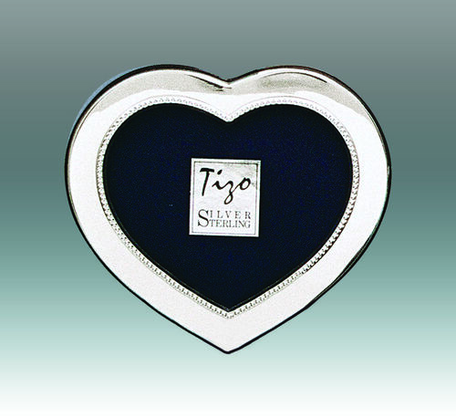 Flat Inner Bead 925 Sterling Silver Heart Frame