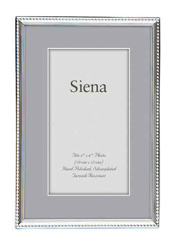 Narrow Bead Siena Silverplate frame