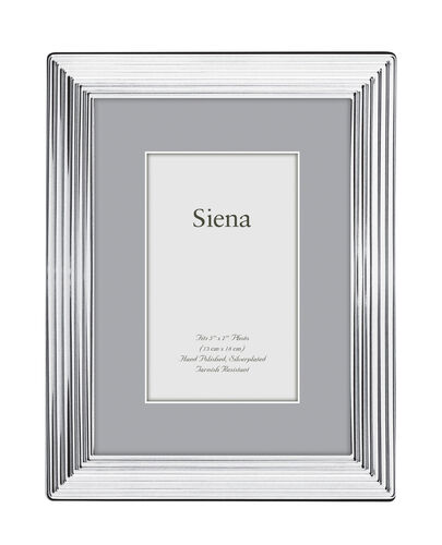 Ridged Siena Silverplate 4×6 Frame