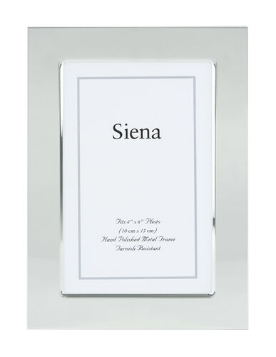 Plain Siena Silverplate 4×6 Frame