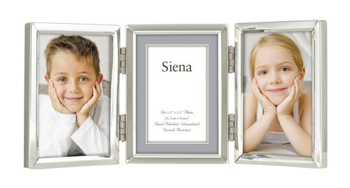 Narrow Plain Mini Siena Silverplate Frame