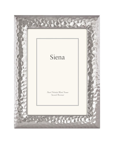 Hammered Siena Silverplate Frame, Silver