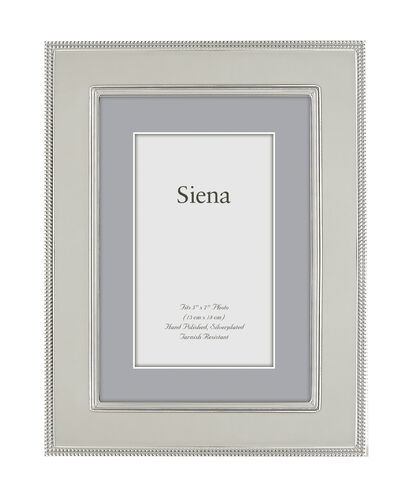 Flat Plain Pearl Siena Silverplate Frame