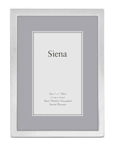Narrow Deep Cast Metal Siena Silverplate Frame – 4 x 6