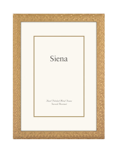 Narrow Glitter Siena Silverplate Frame, Gold