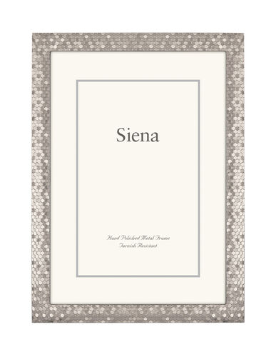 Narrow Glitter Siena Silverplate Frame, Silver