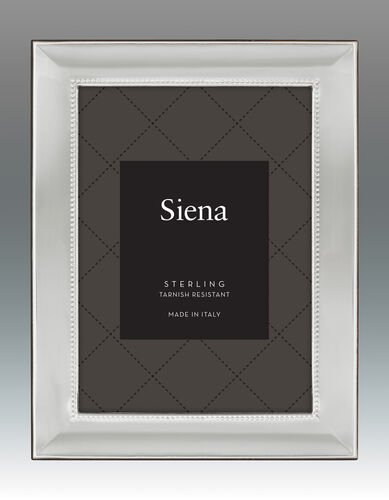 Wide Dimensional Beaded Siena Sterling Frame