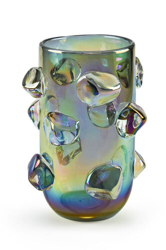 Ice Design Vase Gray