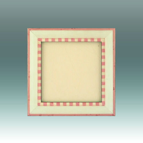 4×6 Striped/Solid Border Italian Wood Frame – Pink