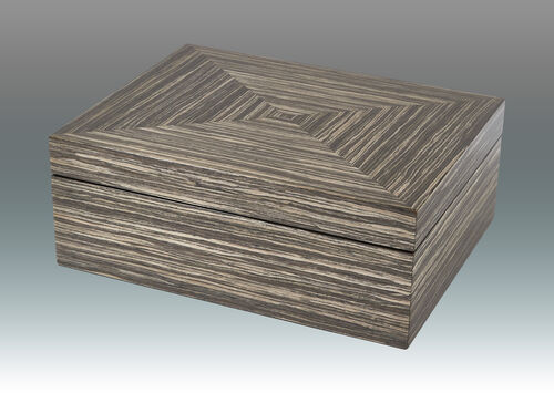 Geometric Grey Empty Wood Box