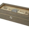 Grey Glass Top Watch Box -