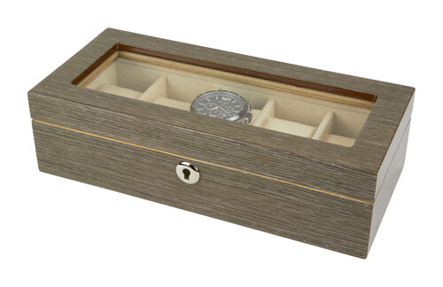 Grey Glass Top Watch Box –