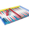 Lucite Multicolor Backgammon Set - Turquoise/Pink