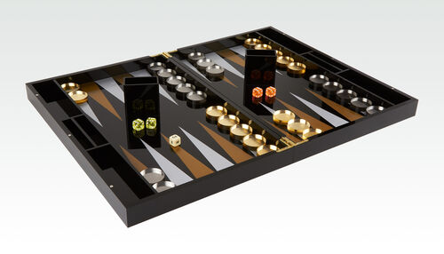 Acrylic Backgammon, Black – 18″ x 25