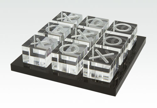 Acrylic Tic Tac Toe, Black Tray