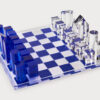 Acrylic Chess Set Small Blue