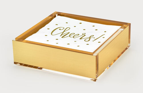 Acrylic Coctail Tray Gold