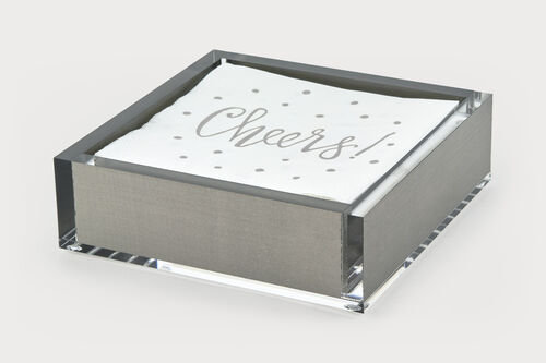 Acrylic Coctail Tray Silver