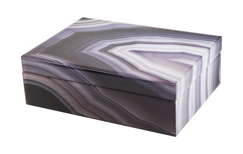 Jewelry Box Marble Mixed Gray Large