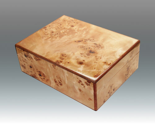 Honey Burl Empty Wood Box