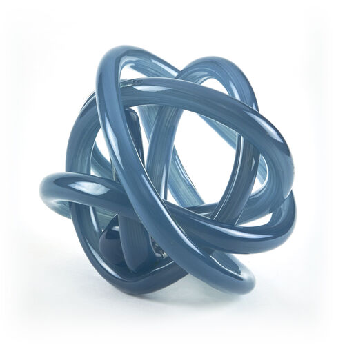 Handblown Glass Knot Smoky Blue Tizo Designs