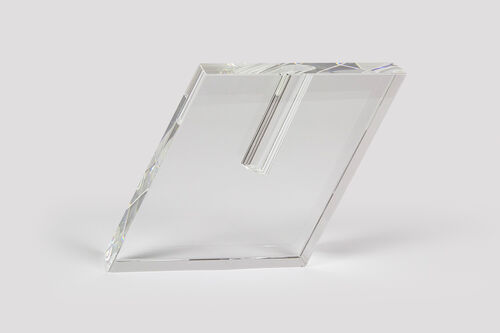 Crystal Angled Square Vase Small
