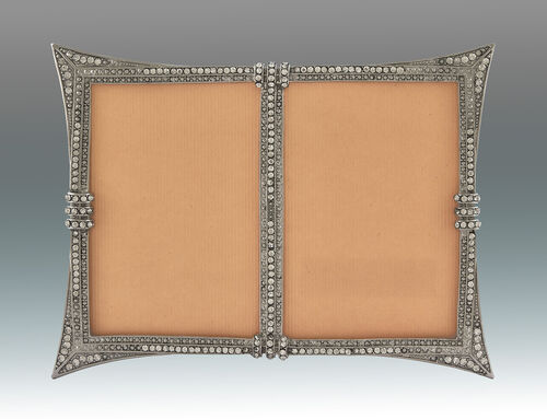 Deco Style Embellished Jeweltone Frame, Dbl 2×3