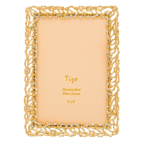 Gold Embellished “Branches” Jeweltone 4×6 Frame