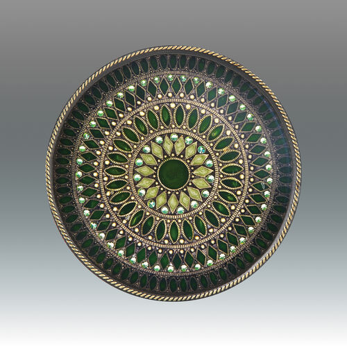Jeweled Rings Coaster – Green