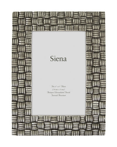 Weave” Siena Antique Silverplated Frame – 4 x 6