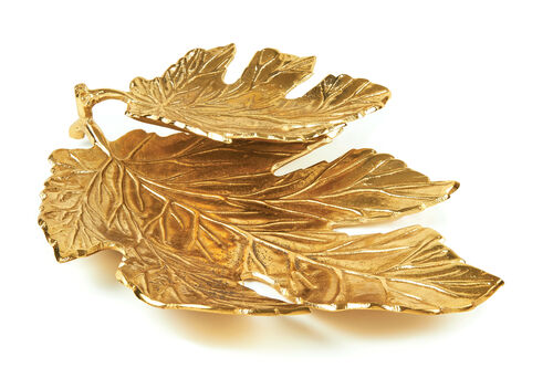 Metal Gold Platter, Double Leaf