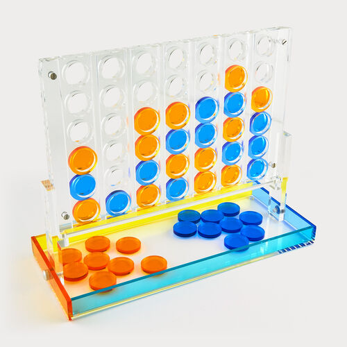Acrylic Connect Four Game Multi Color