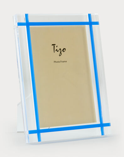 Lucite Frame w/ Blue Inlay Design – Tizo Designs
