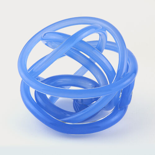 Handblown Glass Knot Blue