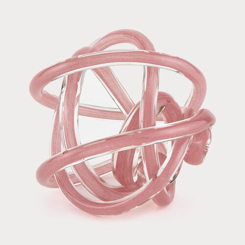 Handblown Glass Knot Pink