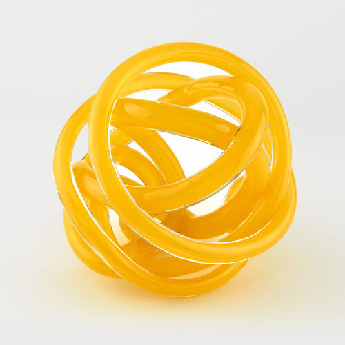 Handblown Glass Knot Yellow