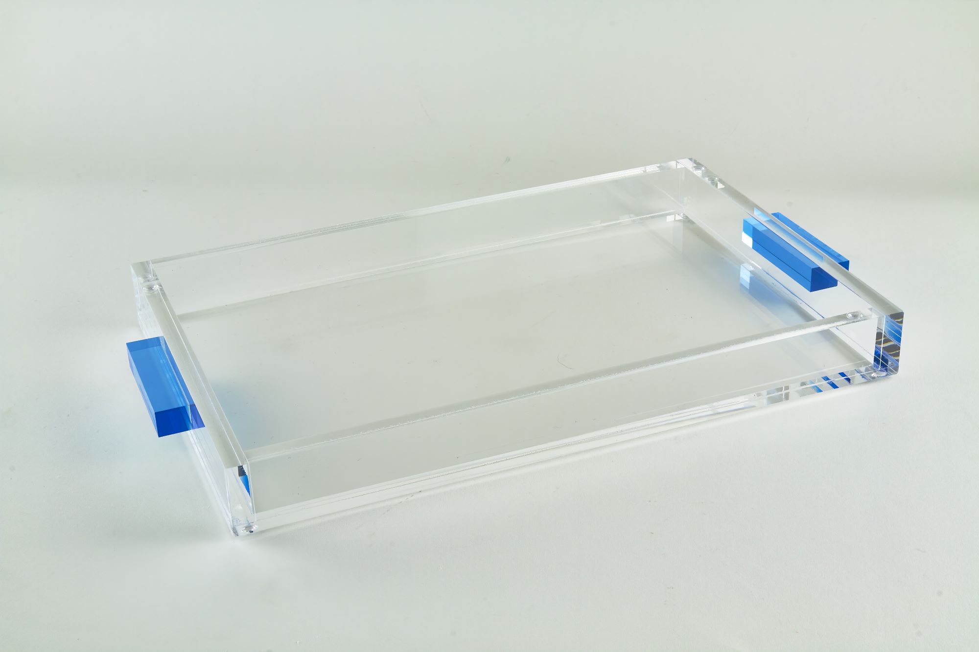 Acrylic Tray with Colored Handles 12×8