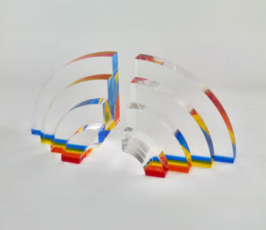 Lucite Bookends “Rainbow”