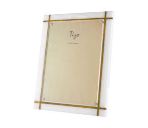 Lucite Frame White “Front Clear Edge” 4 x 6