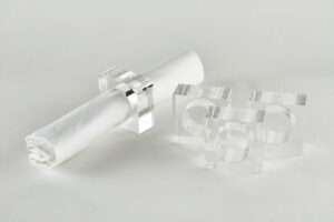 Lucite Napkin Ring s/4 “Clear”