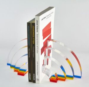 Lucite Bookends “Rainbow”