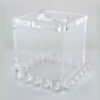 Lucite Tissue Box w/Lid Clear Bubble Design