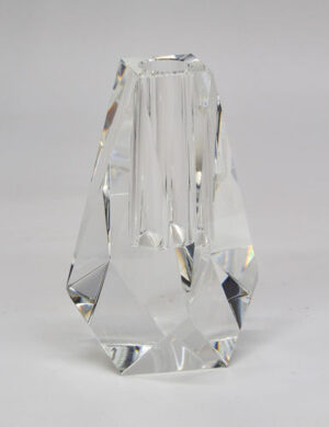 Crystal Glass “Rock shape” Bud Vase “4.75” Tall
